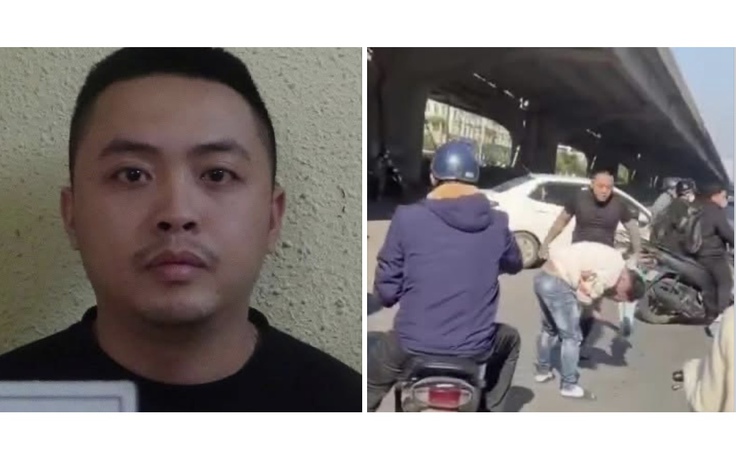 Tạm giữ tài xế ô tô đánh người đi xe máy sau va chạm giao thông