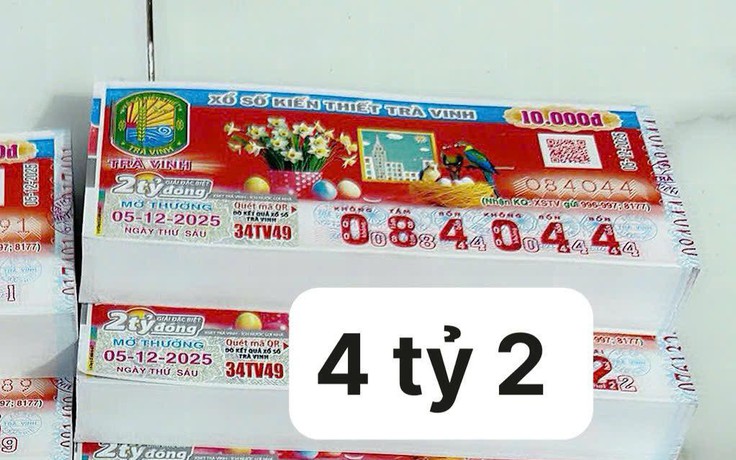 Xổ số miền Nam ngày 5 tháng 12: Nguyên cây vé trúng 4,2 tỉ đài Trà Vinh lộ diện