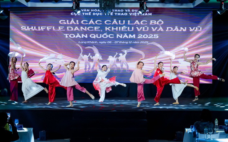 Hấp dẫn giải CLB shuffle dance, khiêu vũ và dân vũ thể thao toàn quốc 2025