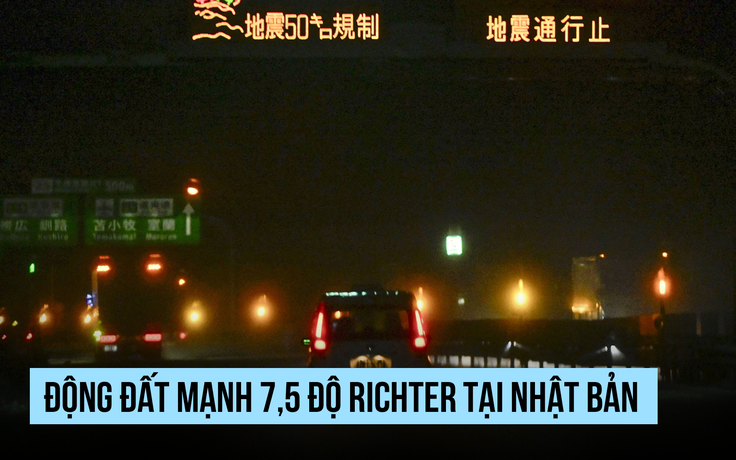 Động đất mạnh 7,5 độ Richter tại Nhật Bản