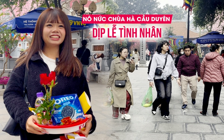 Giới trẻ Hà Nội đi chùa Hà dịp Valentine: 'Nếu không thành đôi thì cầu bình an'