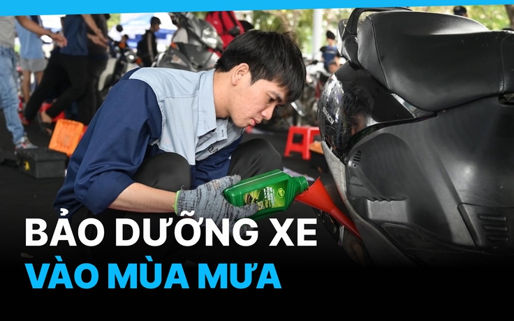 Bảo dưỡng, chăm sóc xe máy thế nào sau khi đi dưới trời mưa?