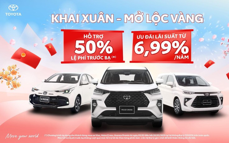 Toyota Việt Nam 'Khai xuân - Mở lộc vàng' cho khách mua Vios, Veloz Cross, Avanza Premio