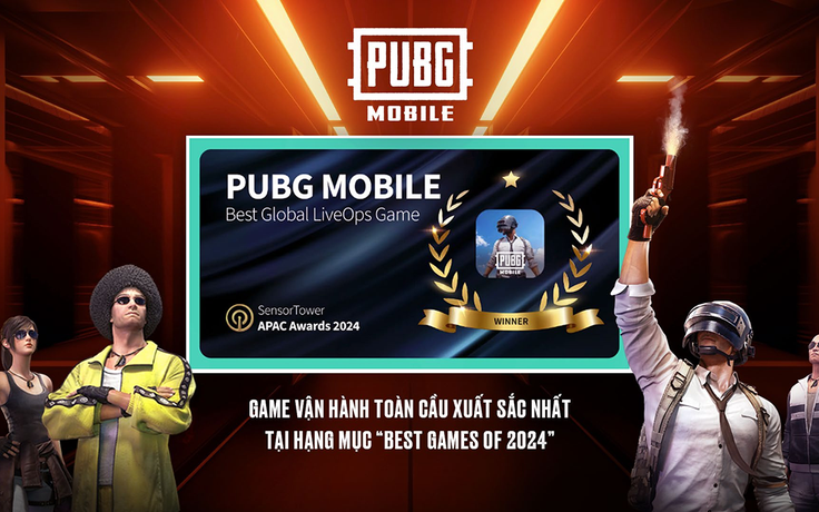 PUBG Mobile chiến thắng giải thưởng quốc tế Sensor Tower APAC Awards