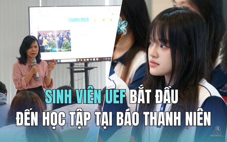 Sinh viên Trường ĐH Kinh tế - Tài chính TP.HCM bắt đầu đến học tập tại Báo Thanh Niên