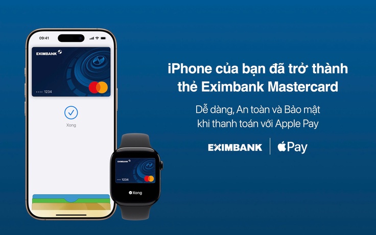 Thanh toán Apple Pay cùng Eximbank Mastercard: dễ dàng, an toàn và bảo mật