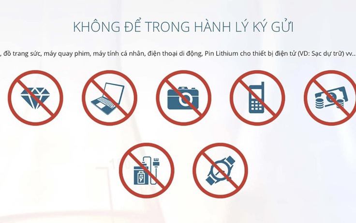 Cảnh báo mang pin lithium, sạc dự phòng trên máy bay