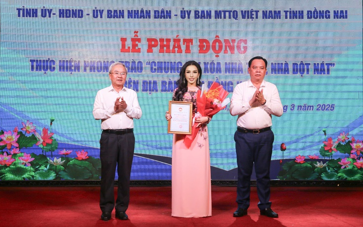 Bà Lê Nữ Thùy Dương ủng hộ 55 tỉ xóa nhà tạm, dột nát tại Đồng Nai