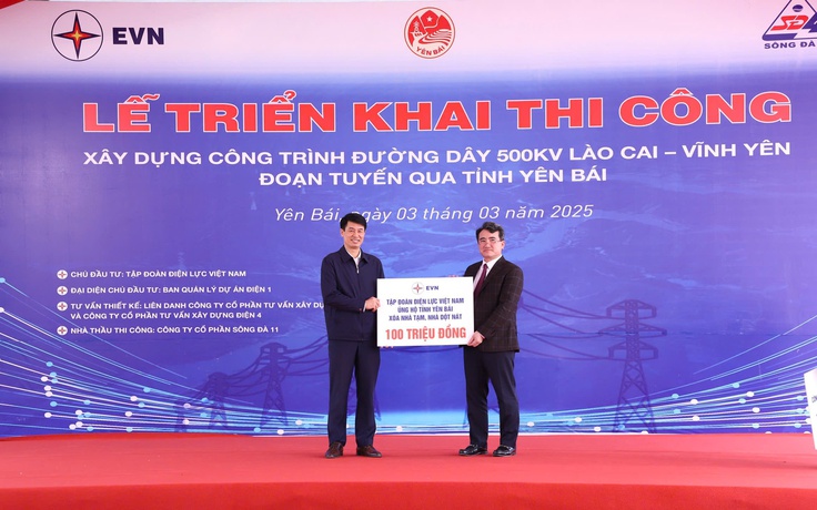 EVN khởi công đường dây 500 kV Lào Cai - Vĩnh Yên, đóng điện trước 2.9