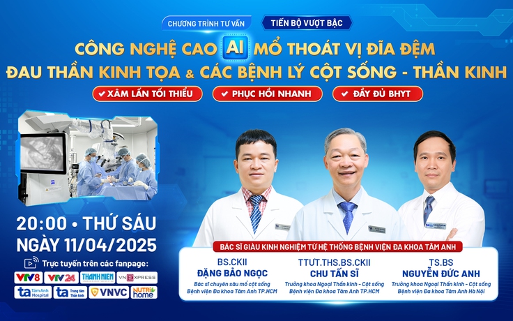 Tư vấn sức khỏe: Ứng dụng AI trong mổ thoát vị đĩa đệm, đau thần kinh tọa