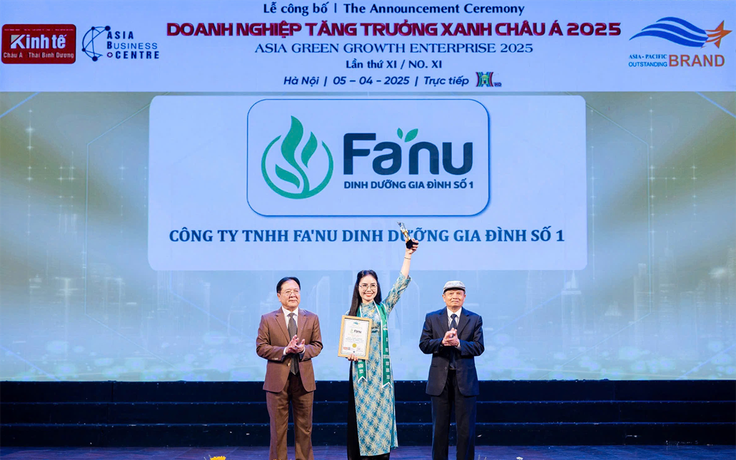 Fa’nu Meal nhận giải thưởng ‘Doanh nghiệp tăng trưởng xanh châu Á 2025’