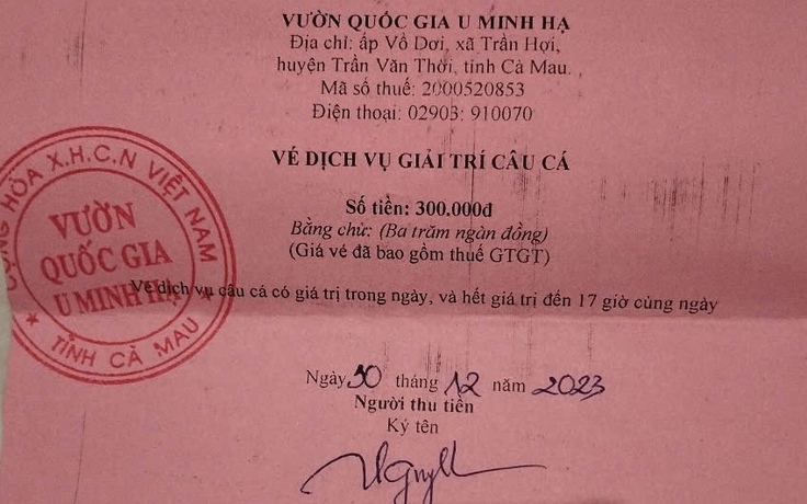 Vụ Vườn quốc gia U Minh Hạ tự in vé câu cá: Thành lập tổ kiểm tra