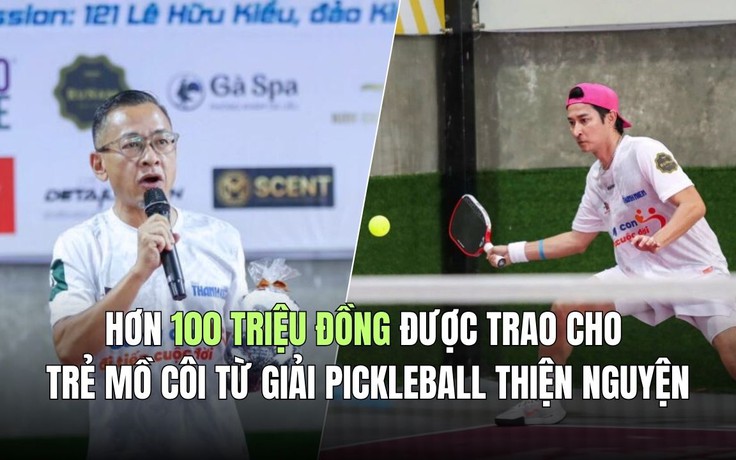 Hơn 100 triệu đồng được trao cho trẻ mồ côi từ giải pickleball thiện nguyện