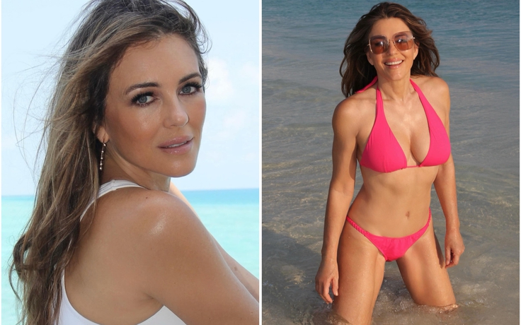 Sắc vóc nóng bỏng của Elizabeth Hurley ở tuổi 60