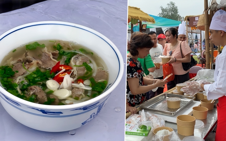 Mê mẩn phở chua ngọt với topping thịt lợn mán ở Festival Phở 2025 Mê mẩn phở chua ngọt với topping thịt lợn mán ở Festival Phở 2025