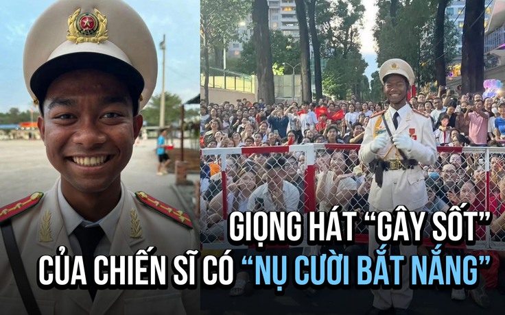 Giọng hát 'gây sốt' của chiến sĩ có 'nụ cười bắt nắng' đang nổi khắp cõi mạng