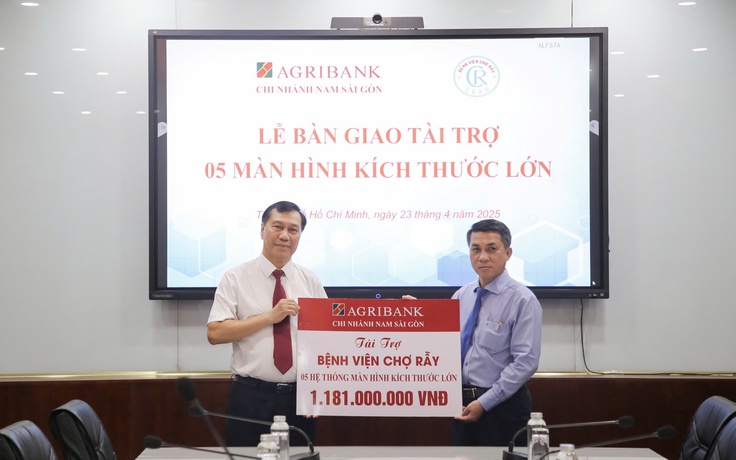 Agribank Nam Sài Gòn tài trợ 5 màn hình kích thước lớn cho Bệnh viện Chợ Rẫy