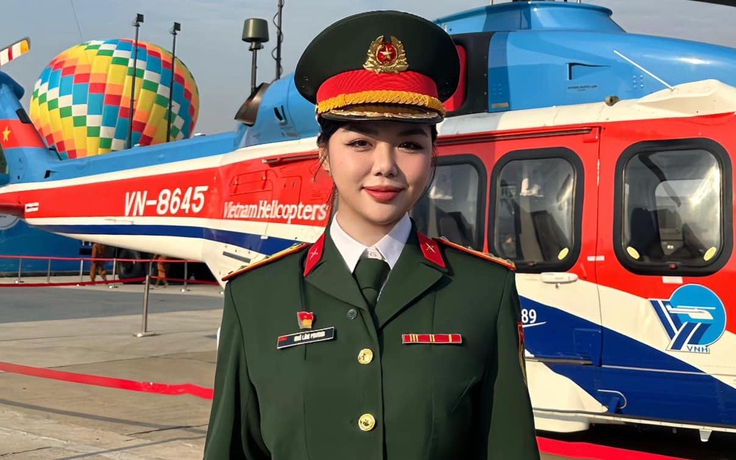 Trung úy cao 1,73m tham gia diễu binh 30.4 gây sốt vì 'xinh như hoa hậu'