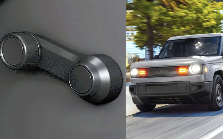 Cần quay điều chỉnh kính cửa sổ 'hồi sinh' trên xe bán tải điện giá rẻ