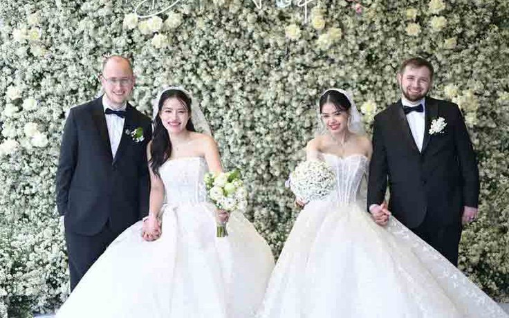 Hai chị em ruột cưới một ngày, cùng lấy chồng ngoại quốc