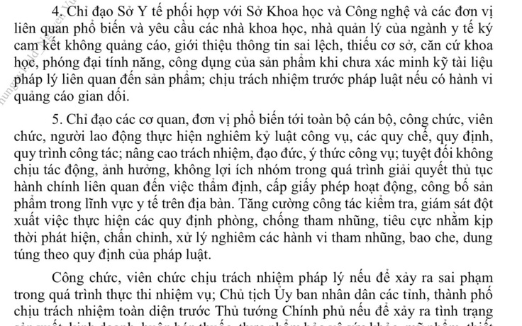 Nhà khoa học, nhà quản lý trong ngành y chịu trách nhiệm nếu quảng cáo gian dối