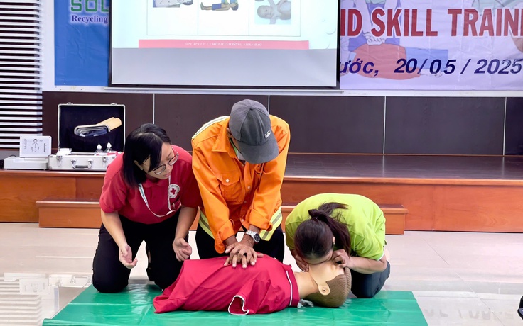 VWS chú trọng huấn luyện kỹ năng sơ cấp cứu cho người lao động VWS chú trọng huấn luyện kỹ năng sơ cấp cứu cho người lao động