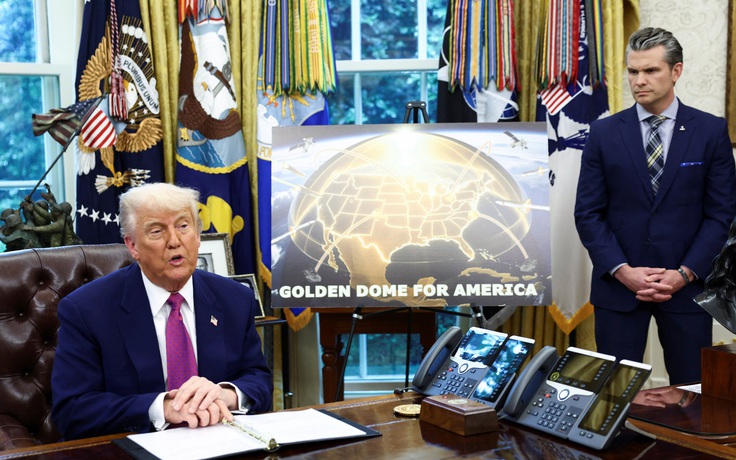 Ông Trump công bố kế hoạch lá chắn tên lửa Vòm Vàng 175 tỉ USD