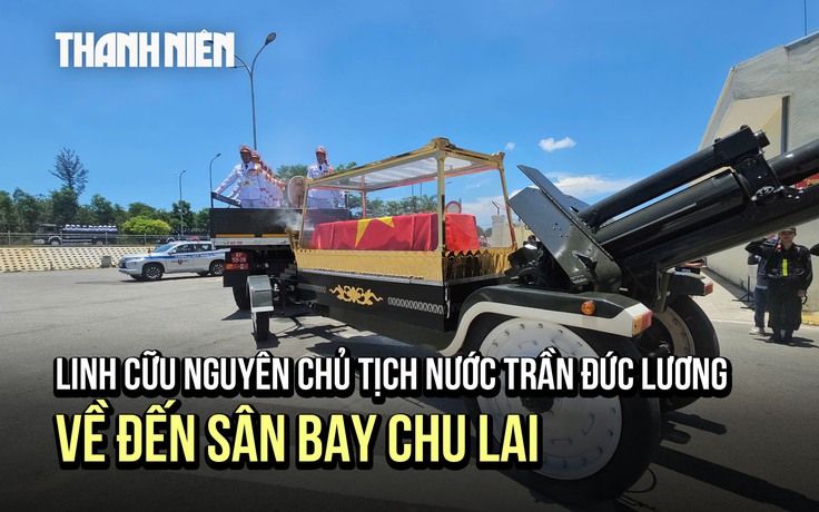 Linh cữu nguyên Chủ tịch nước Trần Đức Lương đã về đến sân bay Chu Lai