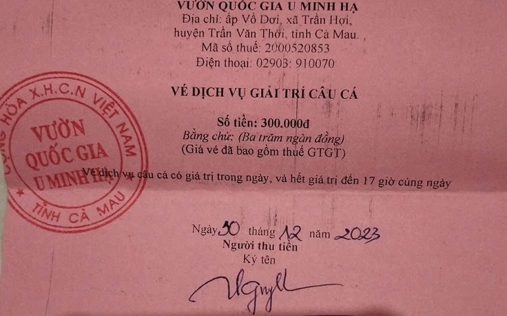 Cà Mau: Chỉ đạo thanh tra dịch vụ câu cá tại Vườn quốc gia U Minh Hạ