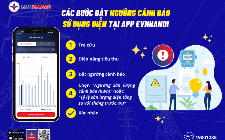 EVNHANOI cảnh báo nguy cơ tiền điện tăng đột biến mùa nắng nóng