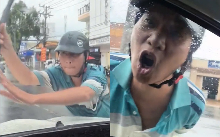 Xôn xao clip người đàn ông chửi bới, bẻ cần gạt nước ô tô ở Cần Thơ