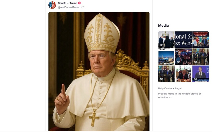 Bị phản ứng về bức ảnh mặc đồ Giáo hoàng, ông Trump lên tiếng