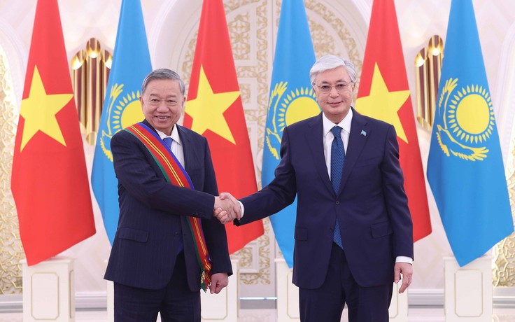 Tổng Bí thư Tô Lâm nhận Huân chương Hữu nghị Dostyk hạng nhất