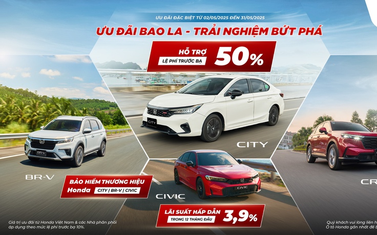 Honda Việt Nam tung ưu đãi hấp dẫn cho khách hàng mua ô tô trong tháng 5.2025 Honda Việt Nam tung ưu đãi hấp dẫn cho khách hàng mua ô tô trong tháng 5.2025