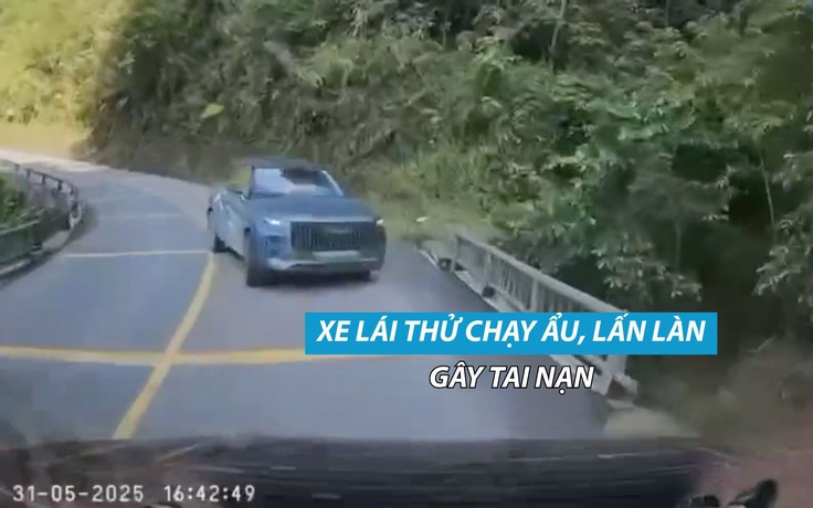 Xe lái thử của hãng ô tô Trung Quốc lấn làn, gây tai nạn tại Cao Bằng
