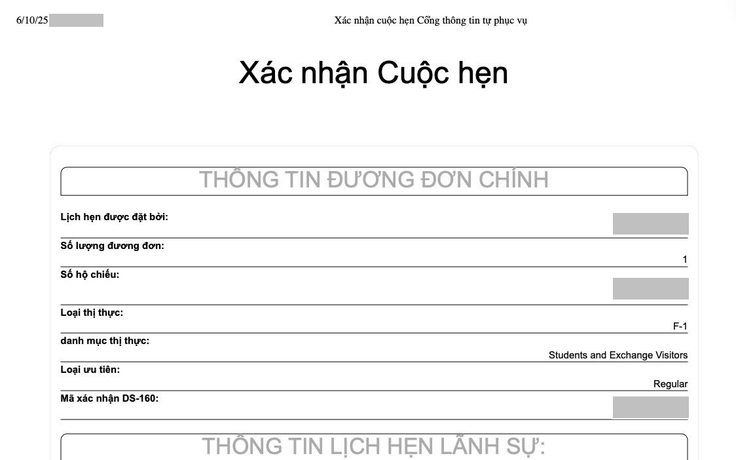 Mỹ cấp rồi lại hủy lịch phỏng vấn visa du học của người Việt