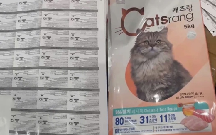 Hưng Yên phát hiện đường dây làm giả thức ăn mèo