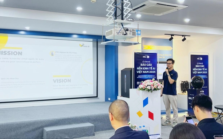Vbee tham dự 'Lễ công bố Báo cáo nền kinh tế AI Việt Nam 2025'
