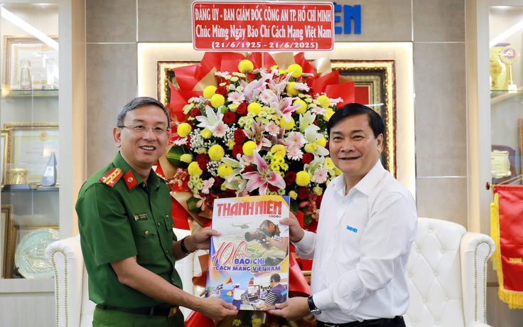 Công an TP.HCM thăm Báo Thanh Niên nhân kỷ niệm 100 năm Báo chí cách mạng VN