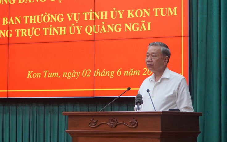 Tổng Bí thư Tô Lâm làm việc với lãnh đạo 2 tỉnh Kon Tum, Quảng Ngãi