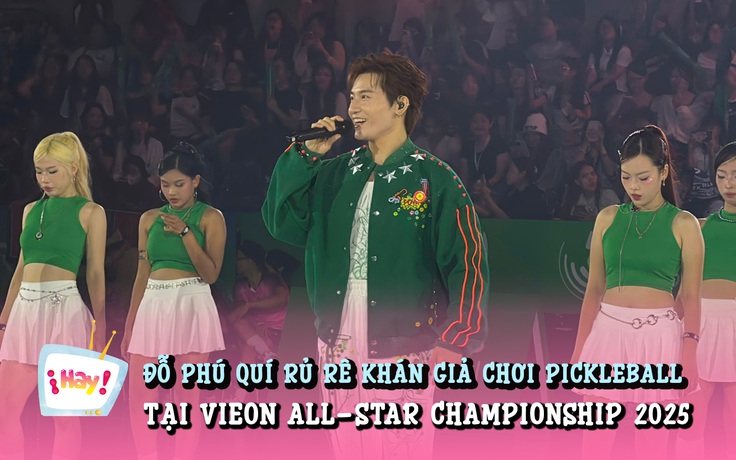Đỗ Phú Quí rủ rê khán giả chơi pickleball tại VieON All-Star Championship 2025