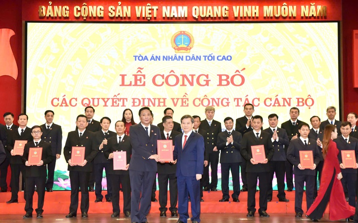 Chánh án TAND tối cao bổ nhiệm 26 chánh án và 3 chánh tòa phúc thẩm mới