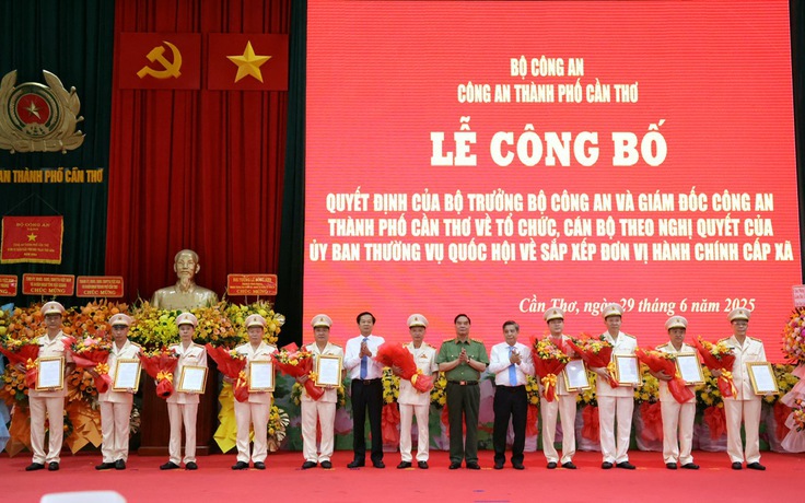 Công an TP.Cần Thơ sau sáp nhập có 1 giám đốc, 9 phó giám đốc