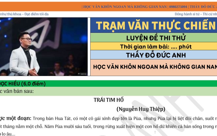 BÍ QUYẾT ÔN THI THPT 2025 | Môn ngữ văn | Chuyên đề 8 | TRẠM VĂN THỰC CHIẾN - đọc hiểu văn bản truyện