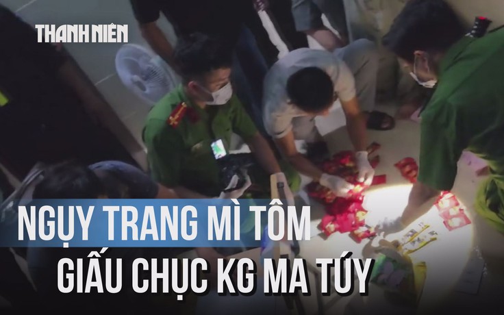 Ngụy trang tinh vi hàng chục kg ma túy trong mì tôm, hộp thuốc