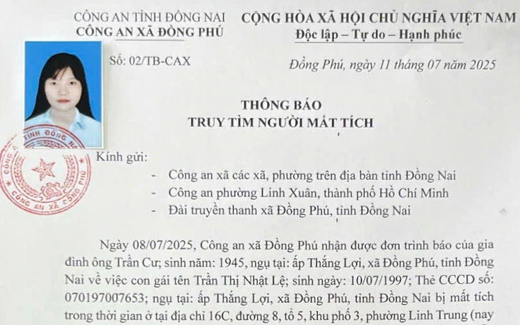 Truy tìm 2 cô gái trẻ mất tích ở Đồng Nai