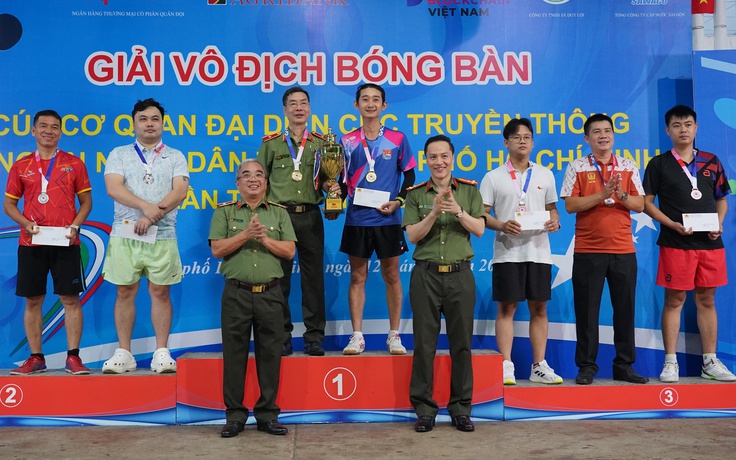 Giải bóng bàn cúp Cơ quan đại diện Cục Truyền thông CAND tại TP.HCM đã tìm ra nhà vô địch