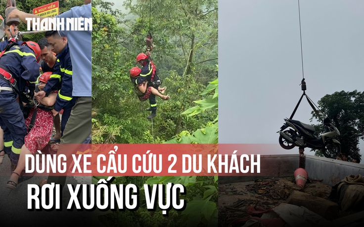 Chạy xe máy rơi xuống vực ở VQG Ba Vì, 2 du khách được cứu thế nào?