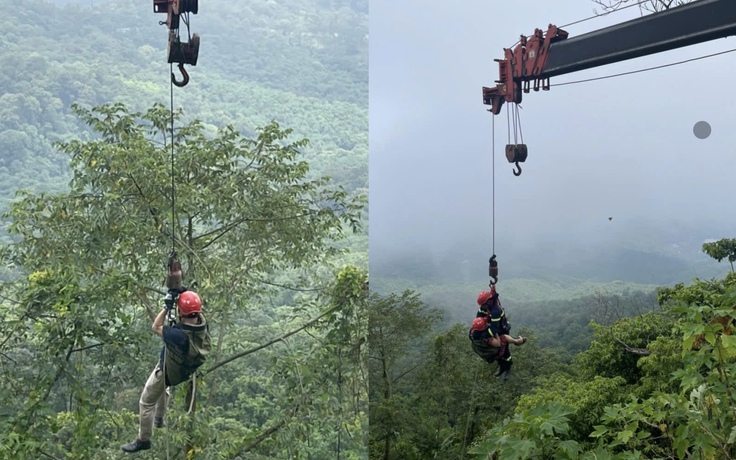 Cứu 2 du khách rơi xuống vực ở Vườn quốc gia Ba Vì