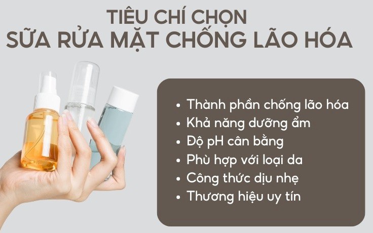 Top 8 sữa rửa mặt ngừa lão hóa cho làn da căng trẻ, tươi sáng rạng rỡ